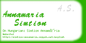 annamaria simtion business card